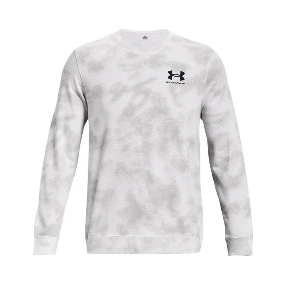 BRAND NEW Under Armour Mens UA Rival Terry Crew Sweatshirt White MEDIUM 1377186